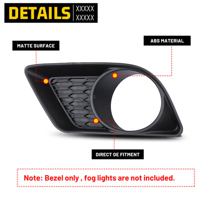 For 2011-2014 Dodge Charger R/T, SE, SXT, SXT Plus models Fog Lights Cover For 2011-2014 Dodge Charger R/T, SE, SXT, SXT Plus models Fog Lights Cover