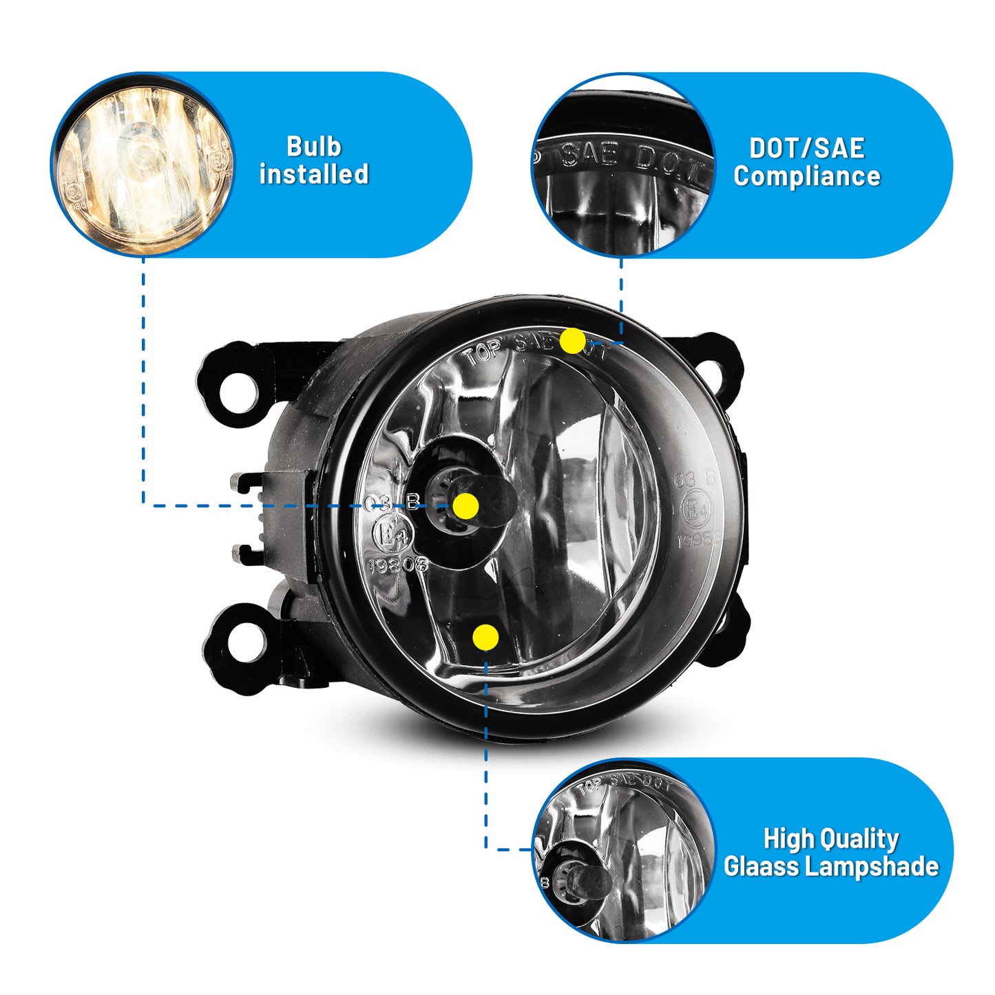For 2010-2024 Subaru Fog Lights - Clear