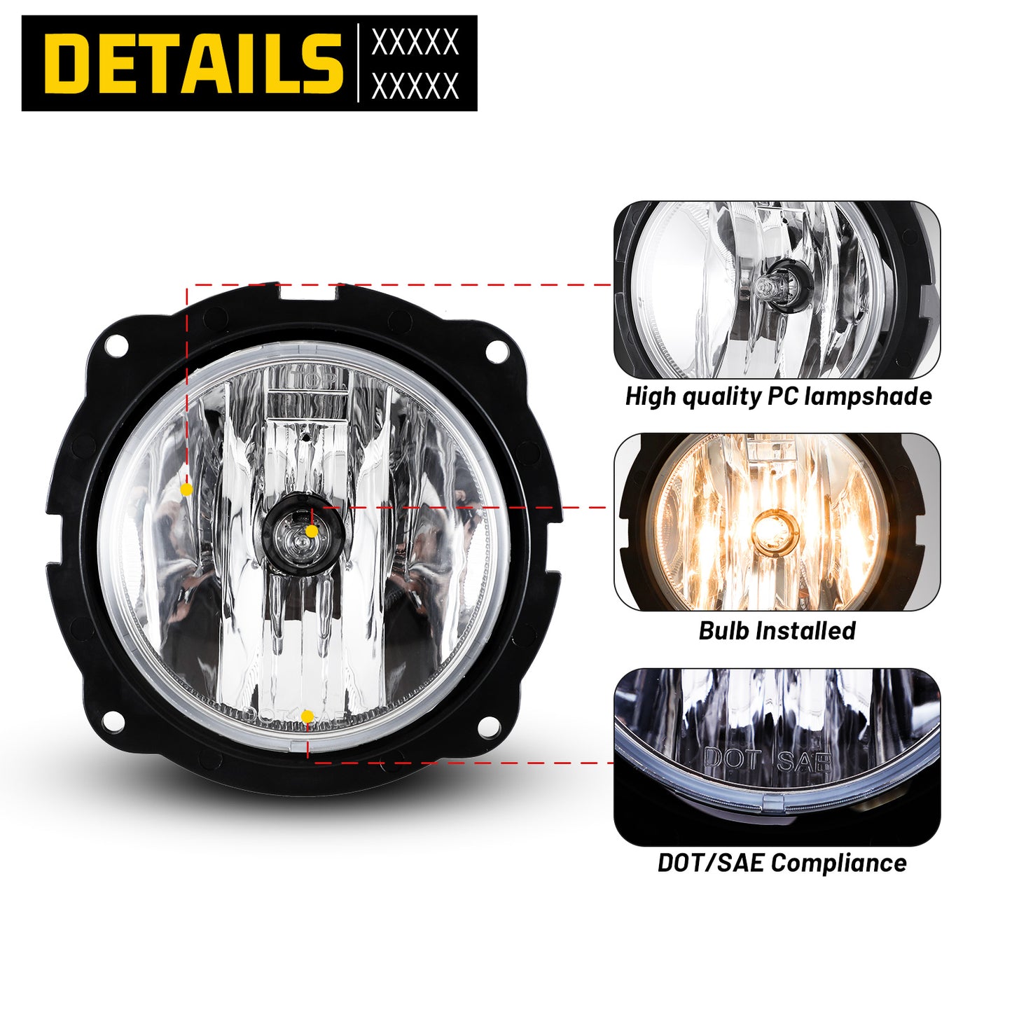 For 2007-2012 Ford Escape Fog Lights - Clear