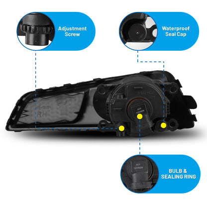 Luces antiniebla Subaru Legacy 2010-2012, transparentes