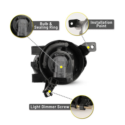 2010-2014 Volkswagen Golf/Jetta/2015 Volkswagen Beetle/2011-2015 Volkswagen Eos Phares antibrouillard – Transparent