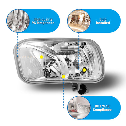 2009-2012 Dodge Ram 1500 2011-2018 Dodge Ram 2500 3500 Feux antibrouillard – Transparent