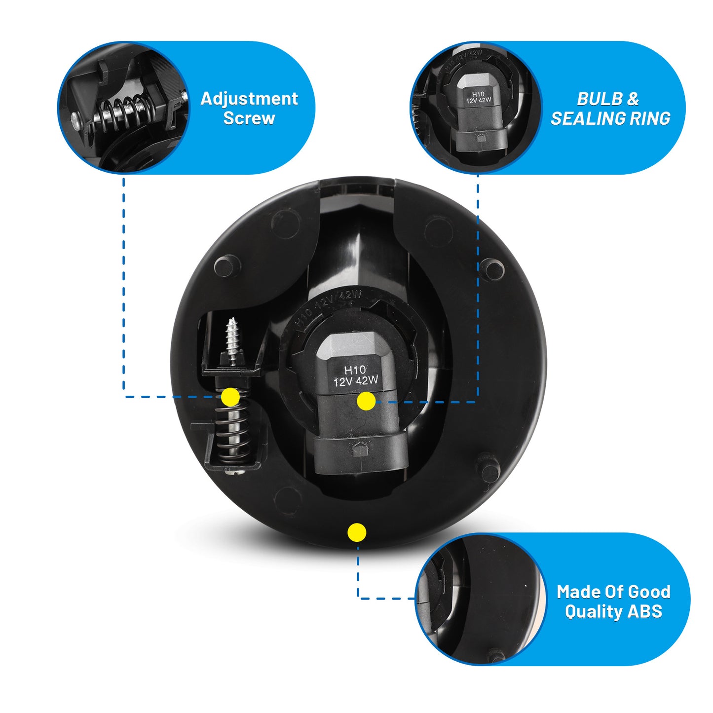 Luz antiniebla para Ford Expedition 2007-2014/Ford Ranger 2008-2011, transparente