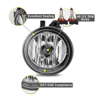 2016-2019 BMW X1/2018-2021 BMW X2/2011-2017 BMW X3/2015-2018 BMW X4 Luz antiniebla - Transparente