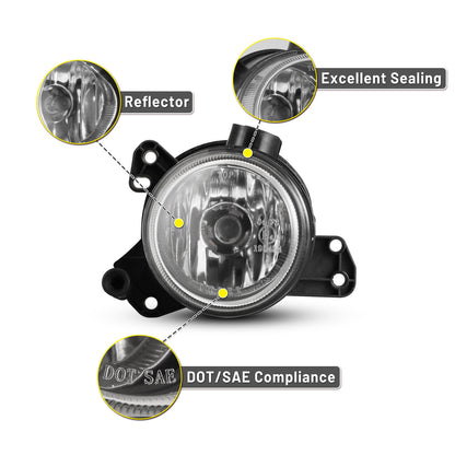 2011-2014 Mercedes Classe E/2010-2011 GL350 GL450 GL500 GL550/2011-2013 R350/2010-2013 S400 Feux antibrouillard – Transparent