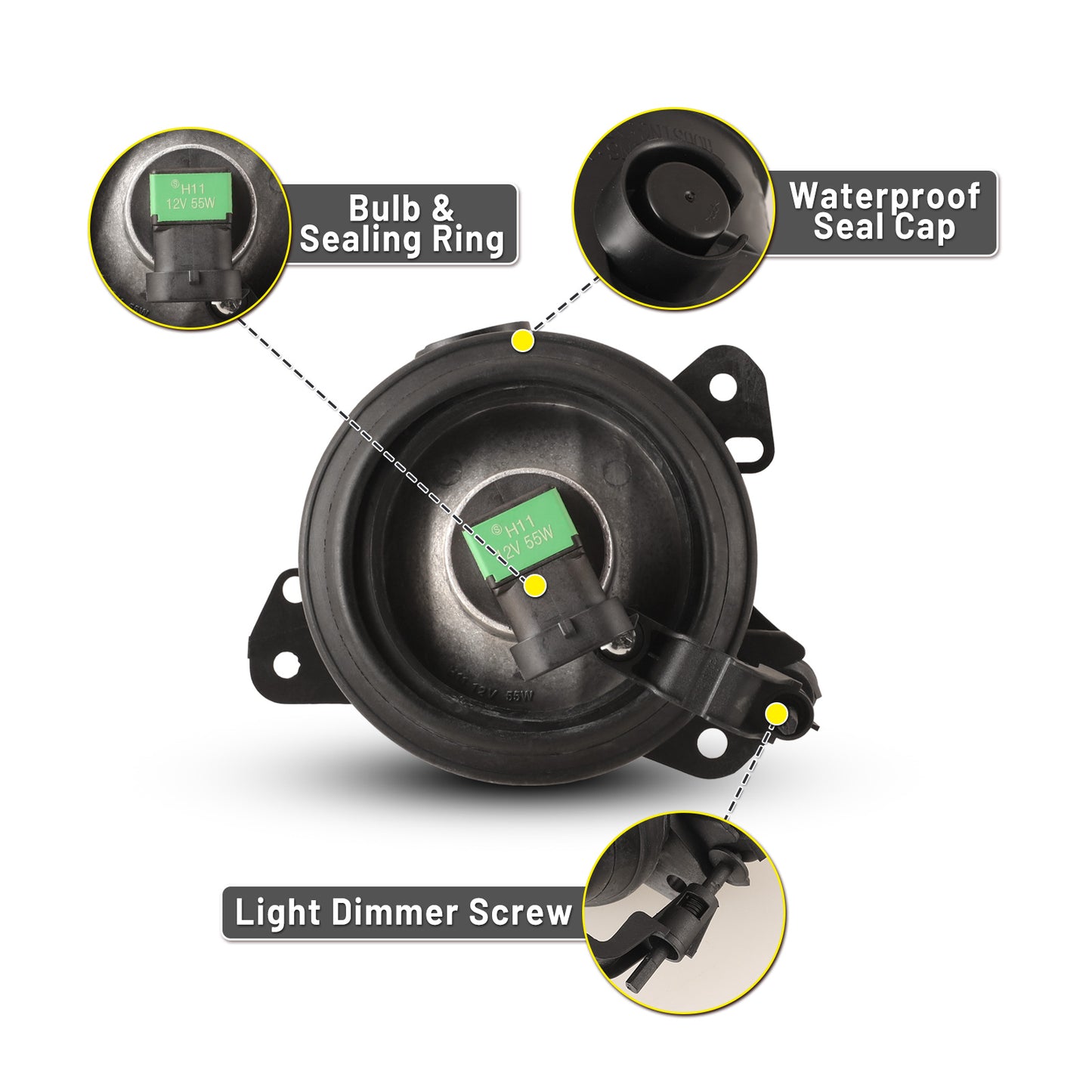 2011-2014 Mercedes Clase E/2010-2011 GL350 GL450 GL500 GL550/2011-2013 R350/2010-2013 S400 Luces antiniebla - Transparente