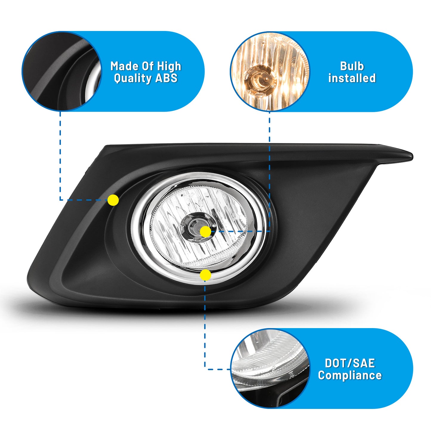 Luz antiniebla Mazda 3 2014-2016, transparente