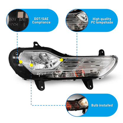 2013-2016 Ford Escape Fog Lights - Clear
