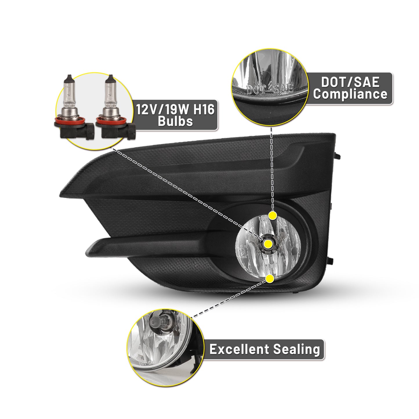 For 2017-2019 Subaru Impreza Fog Light - Clear