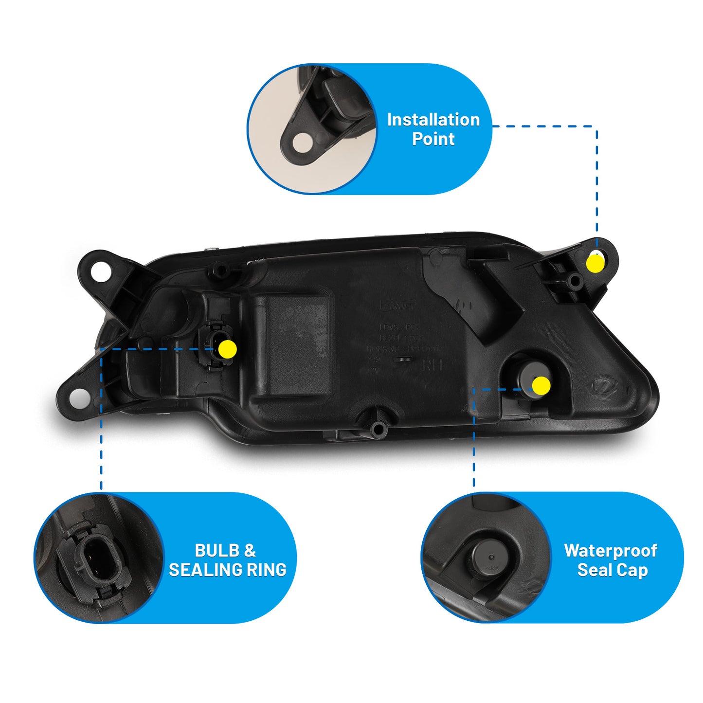 Feu antibrouillard Mercedes Benz Classe E 2010-2011 – Transparent