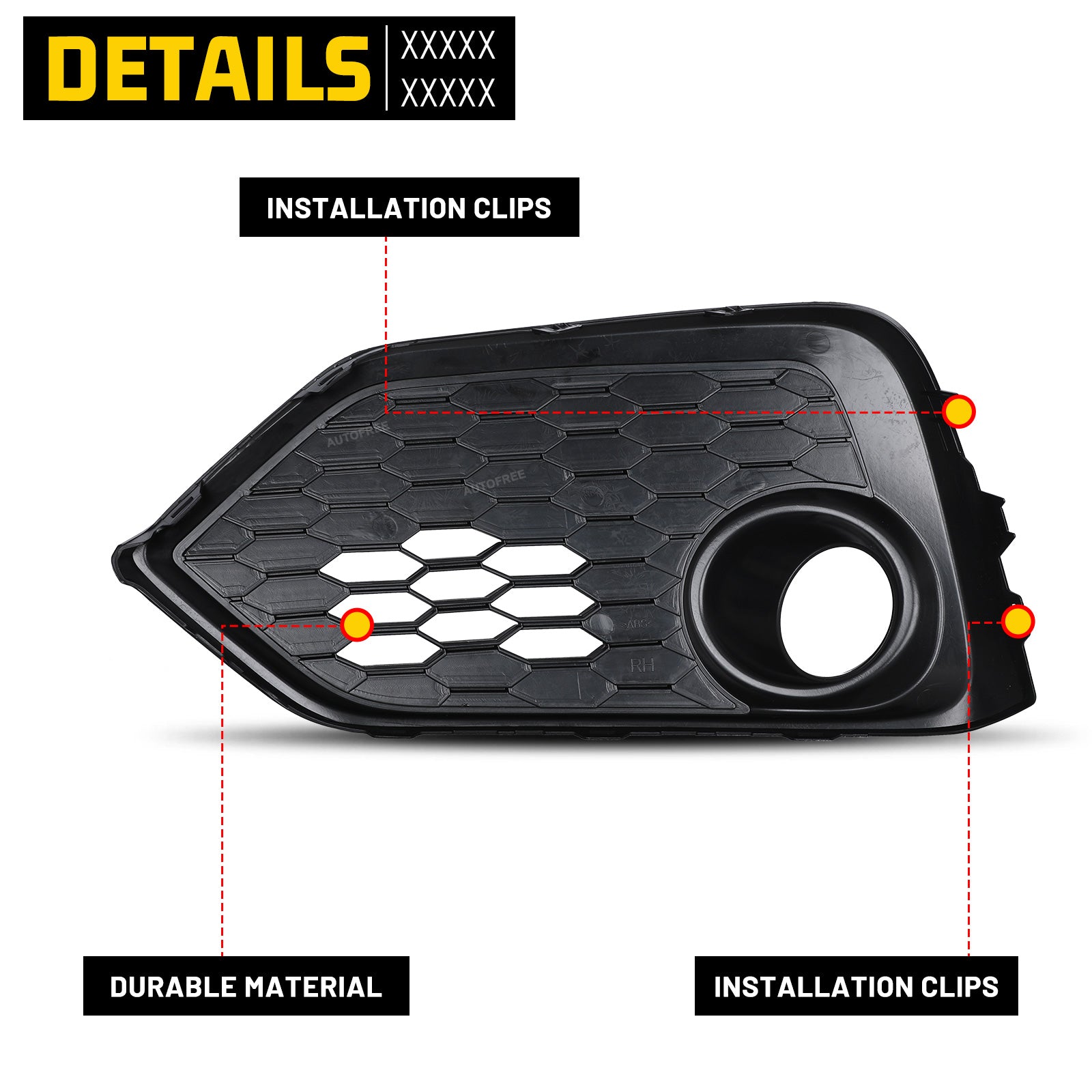 2017 honda civic fog light cover
