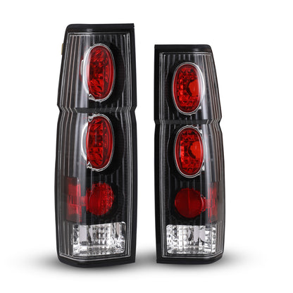 For Nissan 86-94 Hardbody/95-97 SE Tail Light - Black/Clear