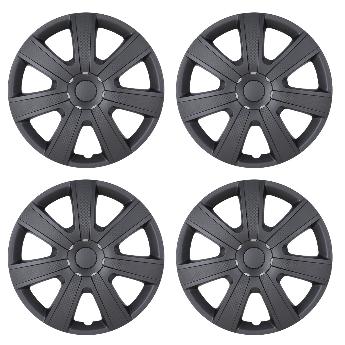 matte black hubcaps
