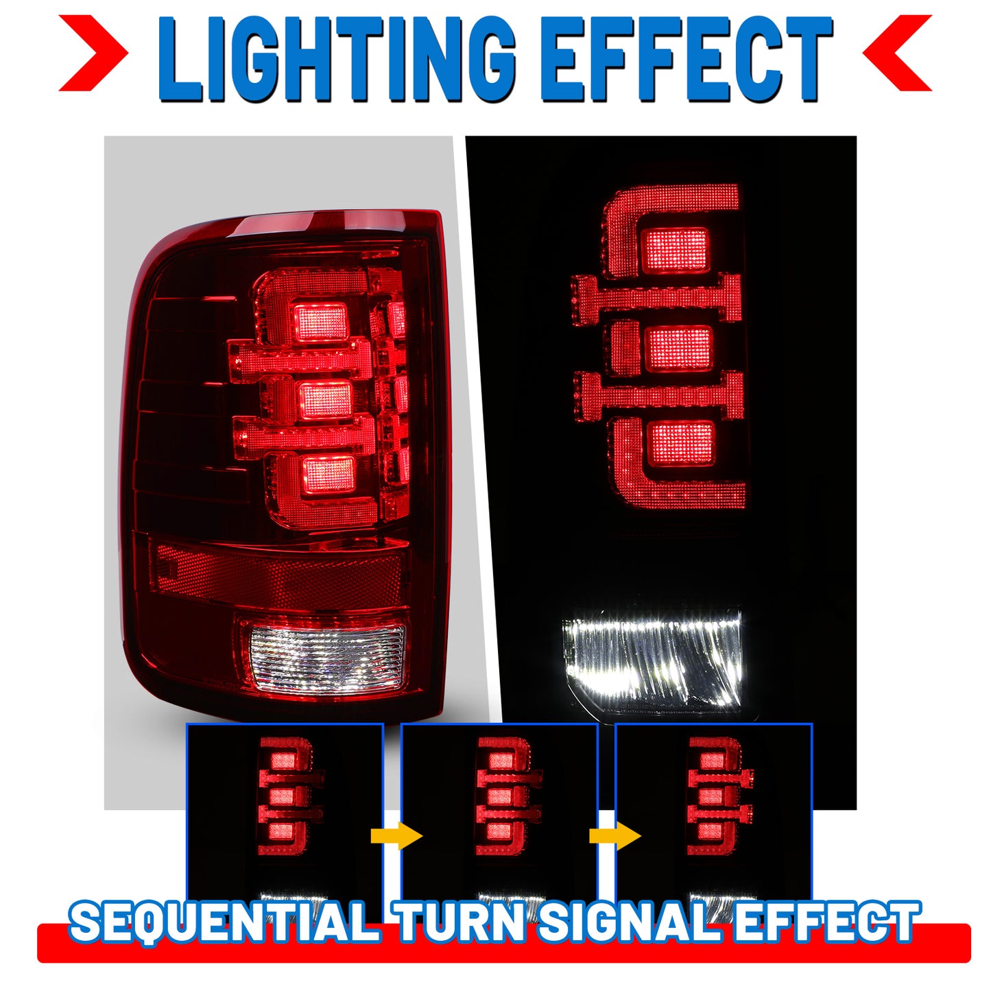 For 2004-2008 Ford F-150 Styleside Model LED Sequential Taillights - Chrome/ Smoke Lens