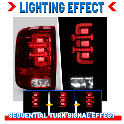 For 2004-2008 Ford F-150 Styleside Model LED Sequential Taillights - Chrome/ Smoke Lens