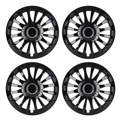 WINJET 15 inch Hubcaps Wheel Covers 5081 - Black Lacquer