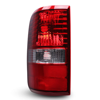 For 2004-2008 Ford F-150 Styleside Model OEM Tail Lights Left Side Only - Chrome / Red Lens