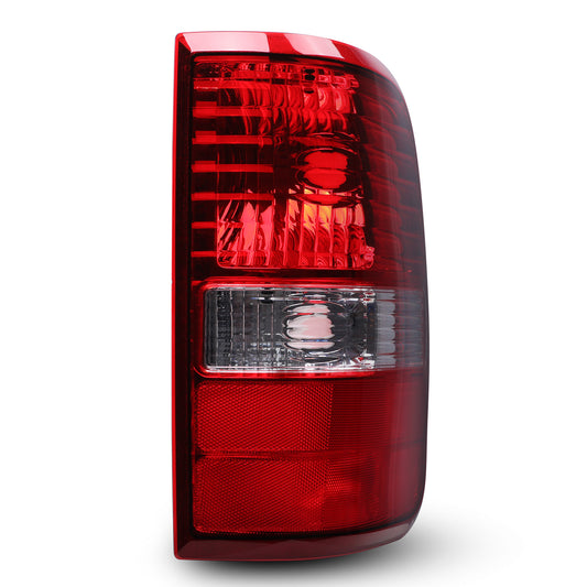 For 2004-2008 Ford F-150 Styleside Model OEM Tail Lights Right Side Only - Chrome / Red Lens