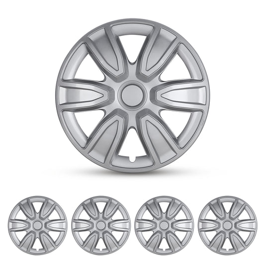 silver hubcaps