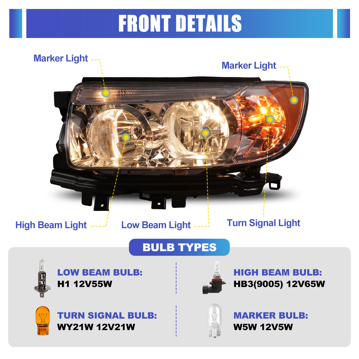 subaru aftermarket headlights