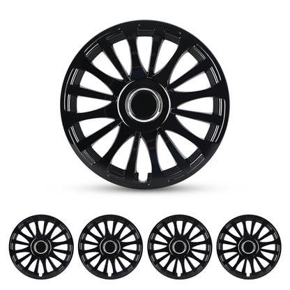 WINJET 15 inch Hubcaps Wheel Covers 5081 - Black Lacquer